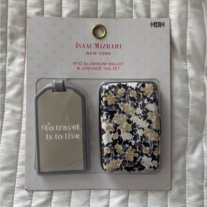 Isaac Mizrahi Floral RFID Wallet and Luggage Tag Set